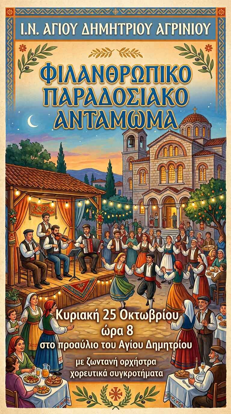 paradosiako antamoma agios dhmhtrios agrinio